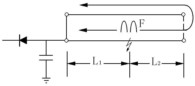 故障點(diǎn)放電脈沖傳播路徑